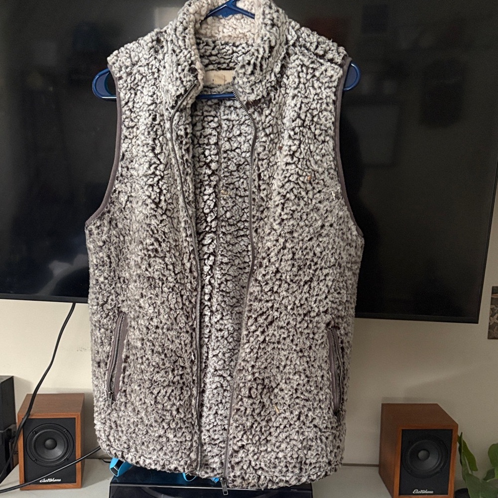 Thread & Supply Gray Sherpa Vest